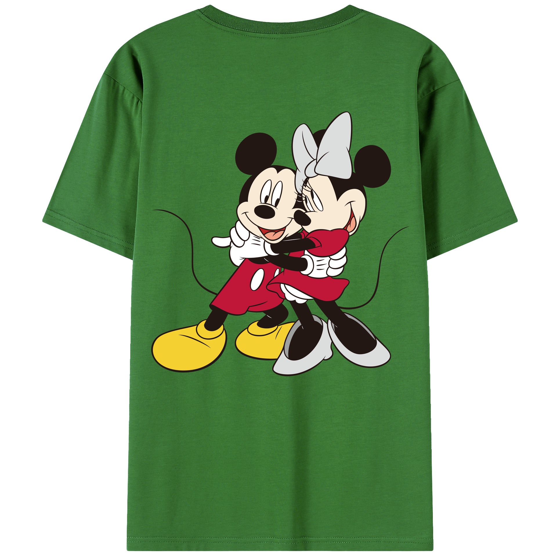 （画像用） ミッキーマウス Mickey Mouse レディース半袖Tシャツ(バックプリント)